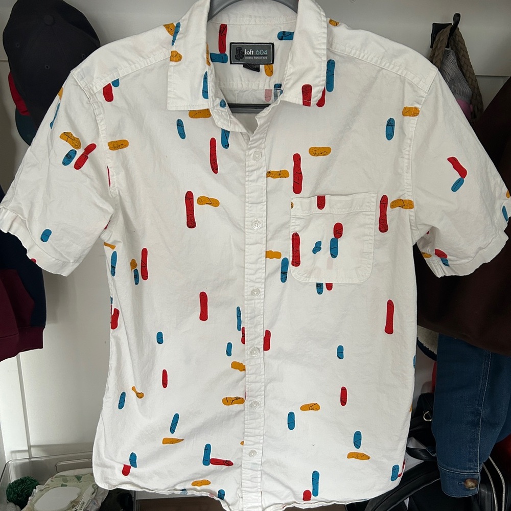 Men's Loft604 Colorful Pattern Shirt - M - Picture 2 of 3